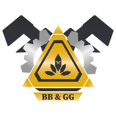 Crystal keyring with key tracker device, cut and engraved with the BB&GG logo, from the Brilliant Bijous and Glorious Goods shop